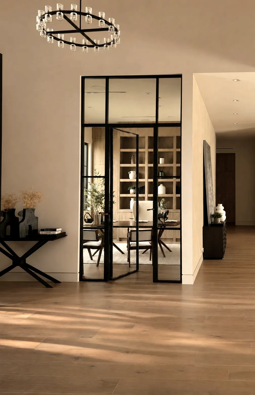 Aeres French-door glass partition to a study
